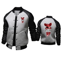 mens baseball coats stand collar jackets survey expedition scholar outerwear its me kawaii fnaf plush foxy outing sportswear