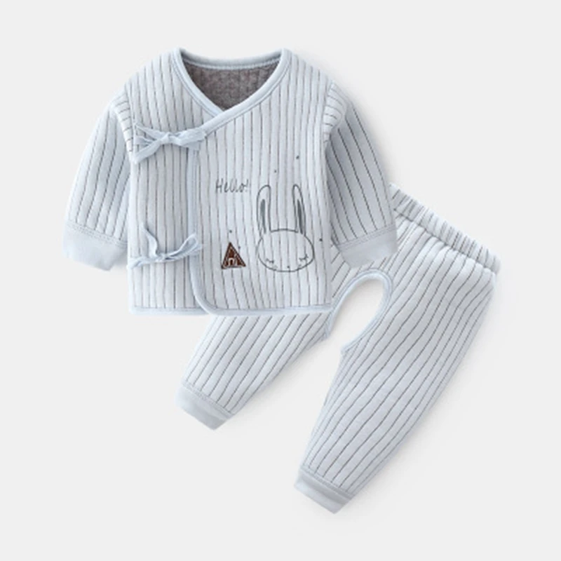 Одежда для новорожденных девочек и мальчиков 2020 мультяшный теплый комплект из