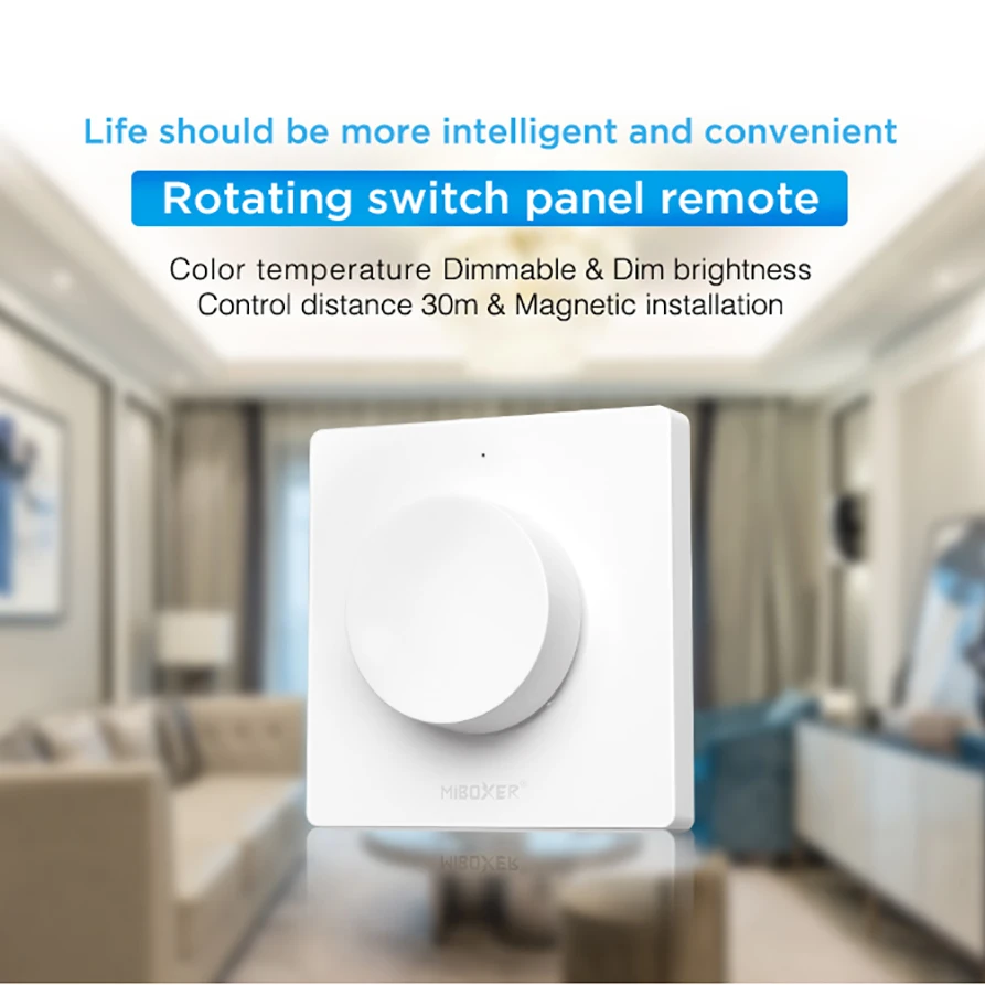 

K1 Rotating switch panel remote wifi dimmer switch Support Dimmable 2.4G Brightness color temperature series