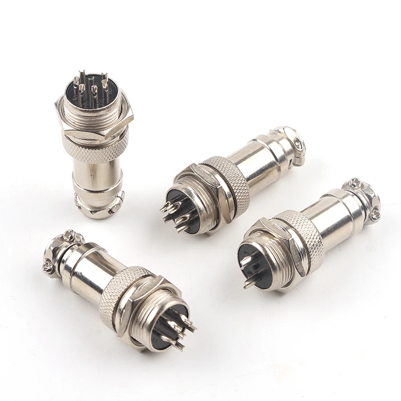 

GX16 Nut type Aviation Plug Socket 2/3/4/5/6/7/8/9/10 Pin 16mm Male Female Panel Circular Connector Inline Cable Jointer
