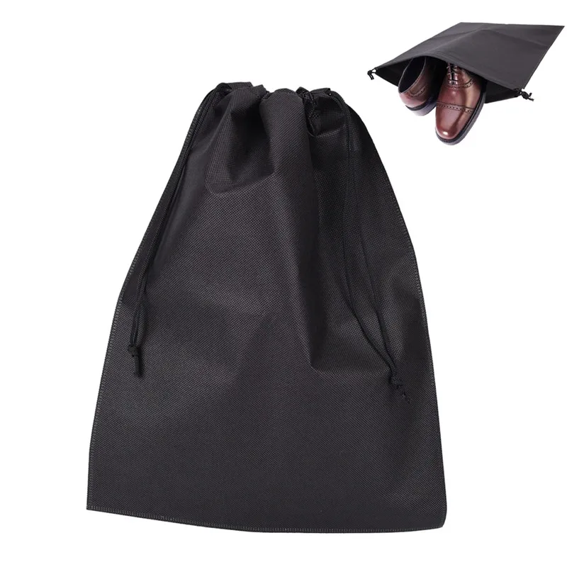 

2pcs Shoes Clothes Travel Pouch Portable Drawstring Storage Bag Waterproof Nylon