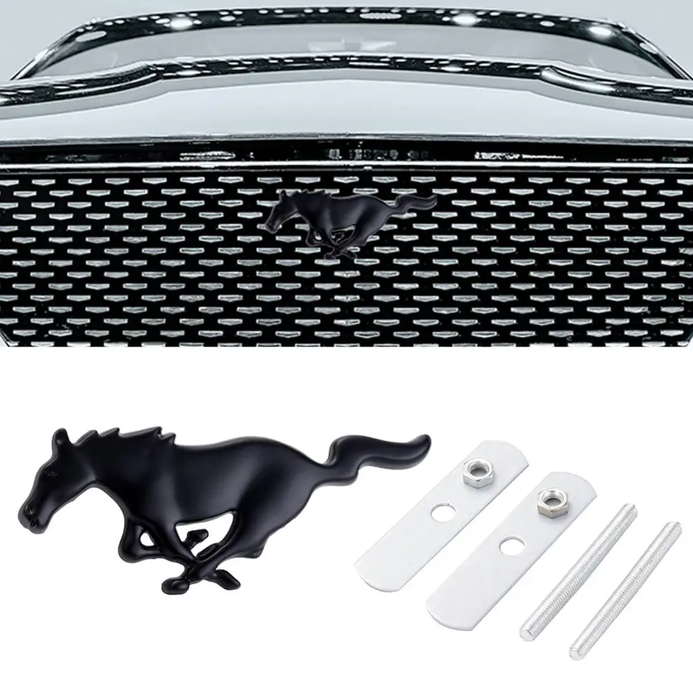 Бегущая лошадь передняя решетка автомобиля эмблема 3D наклейки автомобиль Гриль
