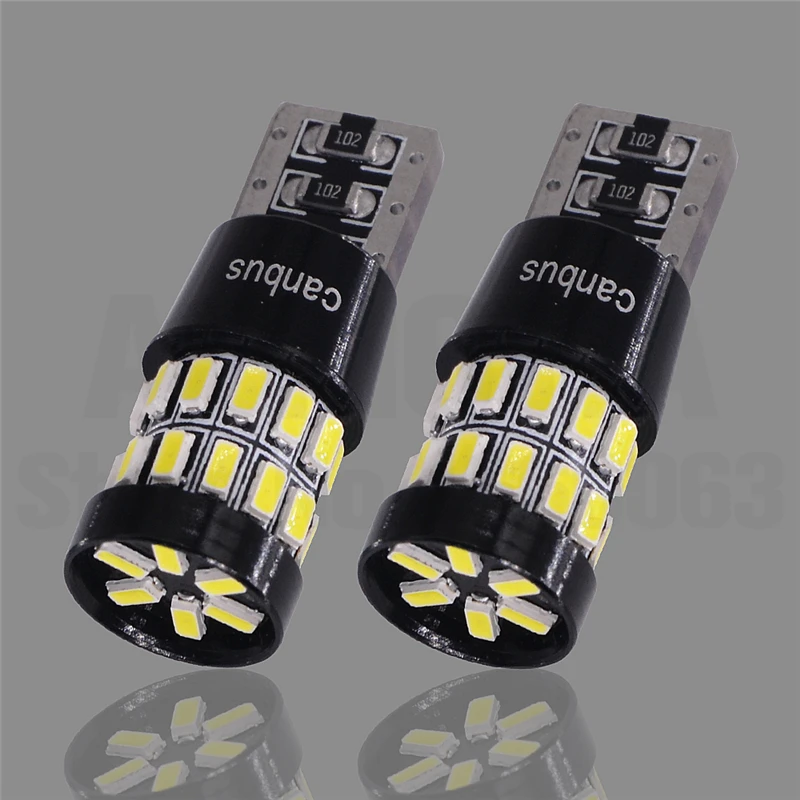 no lens 2 шт. T10 W5W светодиодный 3014 30 SMD линзы светодиодный лампочки CANBUS 194 168 белый светильник для салона Купол номерного знака светильник Светодиодные лампы 12V - Испускаемый цвет: no lens