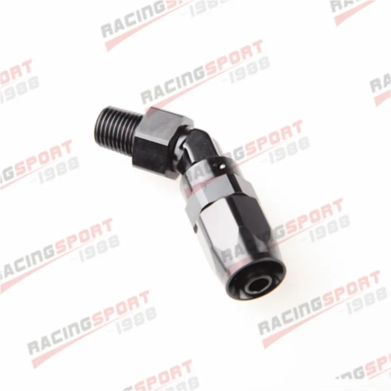 -10 AN10 AN to 1/2 &quotNPT 45-градусный стандартный адаптер из алюминия черный/красный-синий