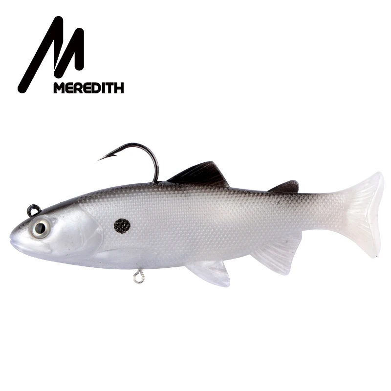 MEREDITH форель силиконовая приманка мягкие приманки воблеры 12 см 15 см свинцовая голова ПВХ рыболовные приманки искусственные приманки Т-хвост свинцовые мягкие приманки - Цвет: B