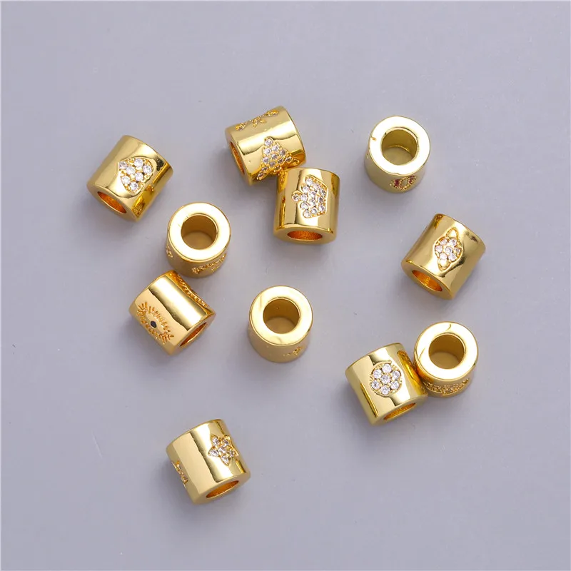

JUYA Cooper Letters Beads Square A-Z CZ Bead for DIY Bracelet Bangle Necklace Jewelry Making Findings Hand Made Accessories