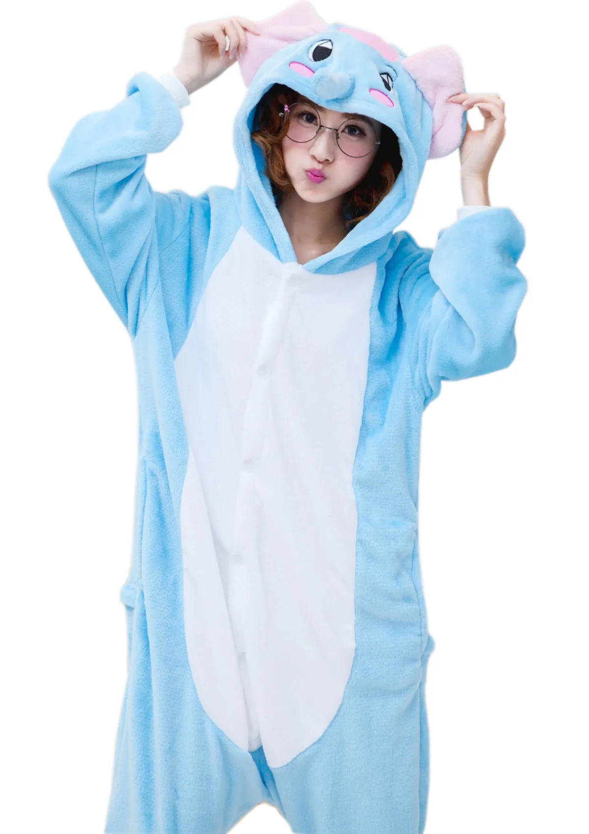 Adults Kigurumi Elephant Pajamas Sets Sleepwear Pyjama Animal Suit Cosplay Women Winter Garment Cute Animal Winter Costume