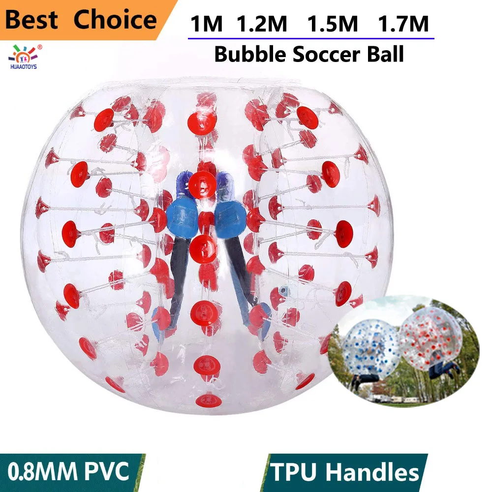 

Air Bubble Soccer Zorb Ball 0.8mm Plato PVC/TPU 1m 1.2M 1.5M 1.7m Air Bumper Ball Adult Inflatable Bubble Football Zorb Ball