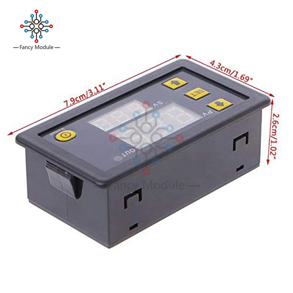 Diymore AC 220 В 20A 1500 Вт регулируемое реле задержки таймера двойной цифровой