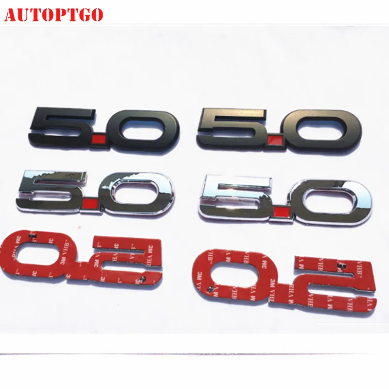 

Car Door Rear Trunk Letter 5.0 GT Badge Logo Emblem Decal 2.3T Upgrade 5.0 GT Discharge Sticker For Ford Mustang