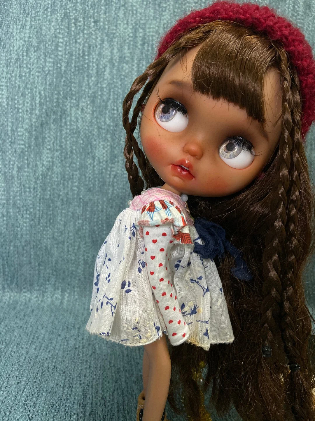 ICY 19 joint blyth кукла с макияжем лицо с волосами девочка подарок коричневая кожа с сонными глазами макияж кукла