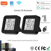 2 PCS Tuya WiFi Smart IR Remote with Temperature Humidity Sensor Date Display for Air Conditioner TV Works with Alexa,Google Hom