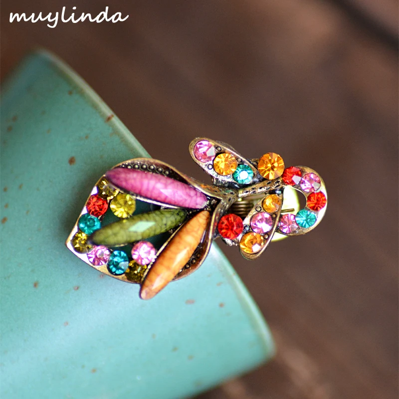 Retro Tulip Flower Small Hair Clip Antique Bronze Plating Jewelry For Women Classsic Hairgrips Accessories | Украшения и