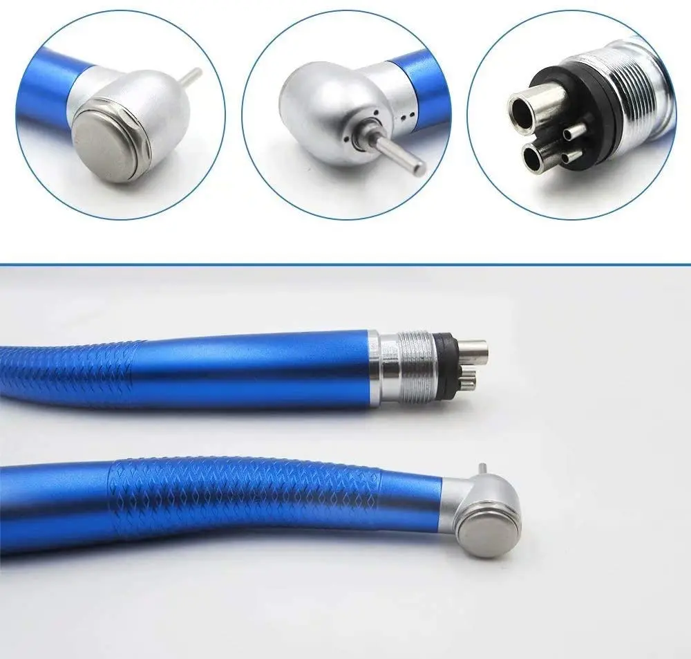 

Dental Handpiece 10 Pieces Colorful Press Button High Velocity Rotation Turbo 4H(Dark Blue)