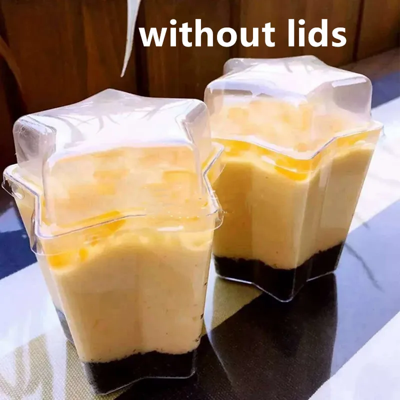 30 шт 135 мл мусс десертная чашка одноразовая пластиковая посуда пентаграмма Акция