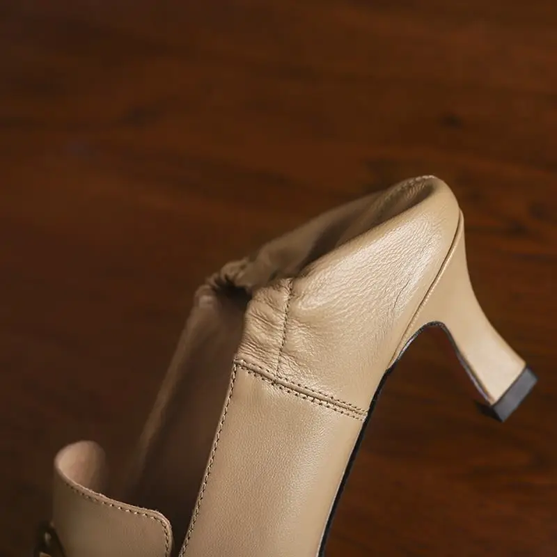 

ALLBITEFO Gold metal design soft genuine leather women heels shoes fashion sexy party wedding shoes high heel shoes high heels