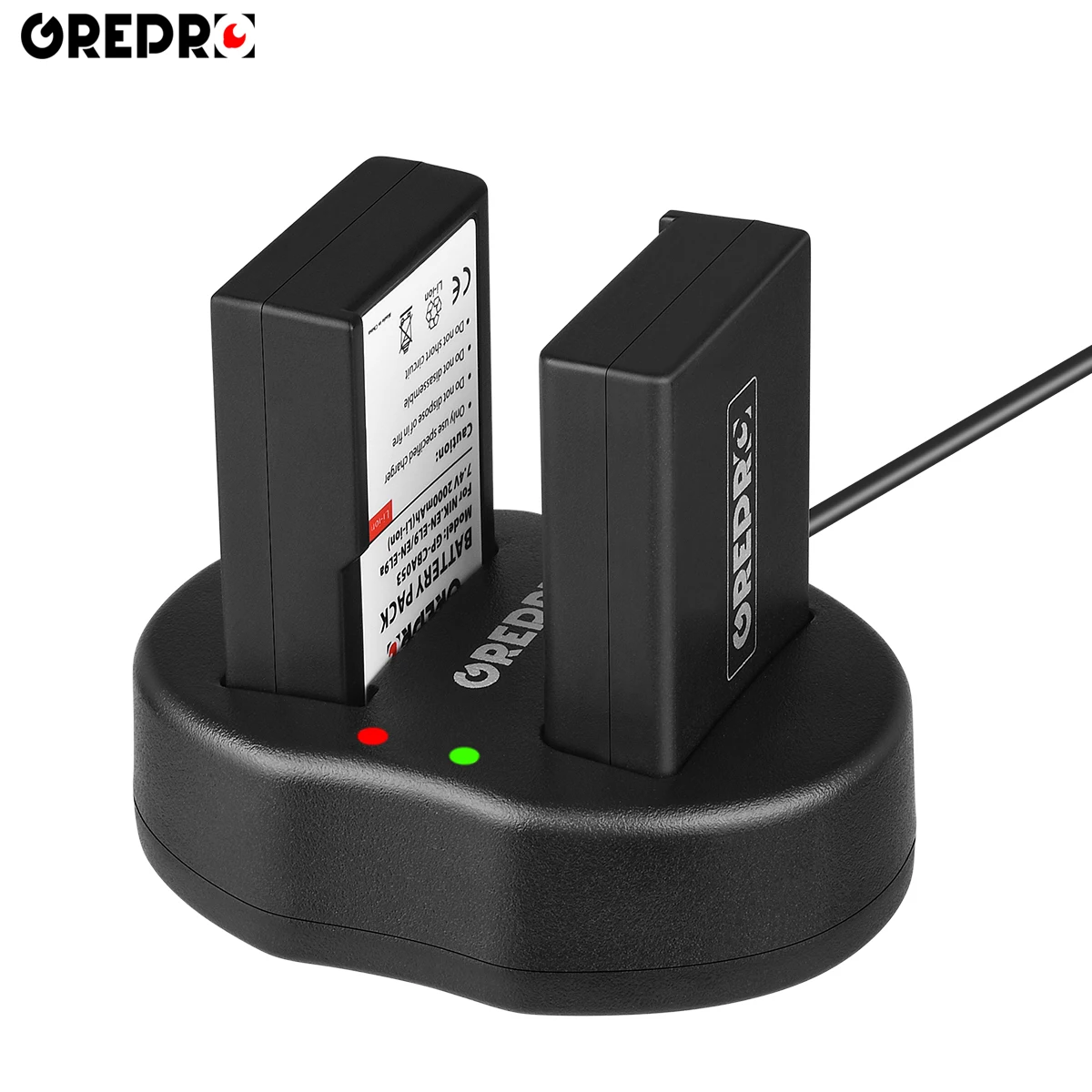 Аккумулятор 2000 мАч для телефона с двойным зарядным устройством камеры Nikon D3000 D5000