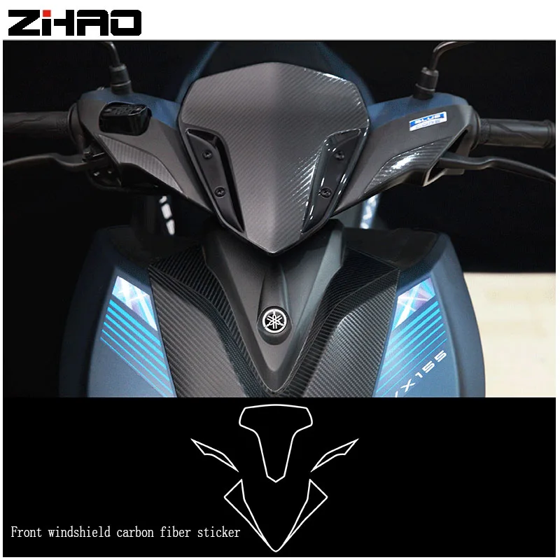 

Carbon fiber Printing Faring Sticker Motorcycle Decals Decoration protect for yamaha NVX155 AEROX155 yzf