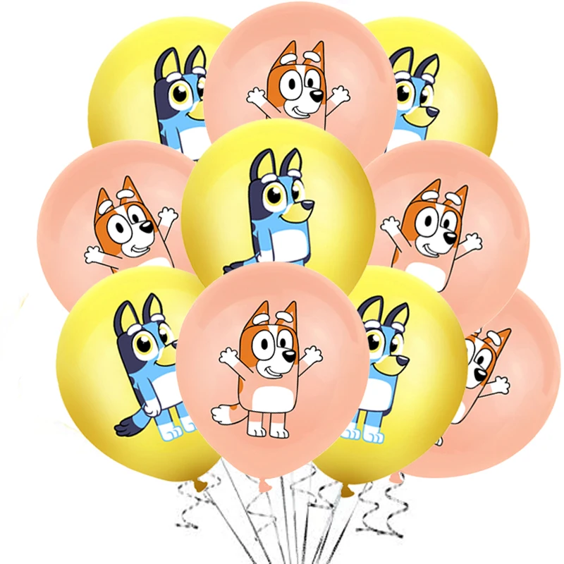 10 шт./лот 12 дюймов бинго Bluey воздушные шары рисунком собак из мультфильма Щенячий