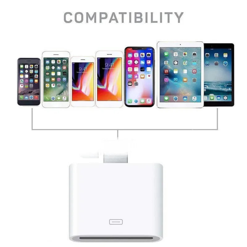 Для Apple Lightning до 30-адаптер для контактов MD823 для iPhone iPad iPod Поддержка оптом