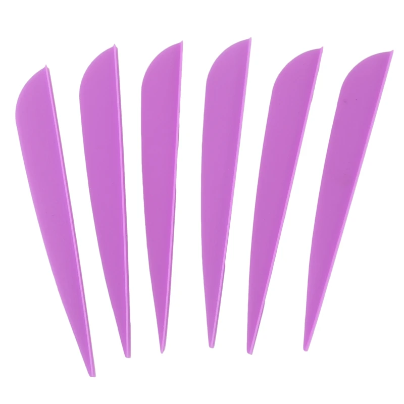 

Arrows Vanes 4 Inch Plastic Feather Fletching for DIY Archery Arrows 50 Pack(Purple)