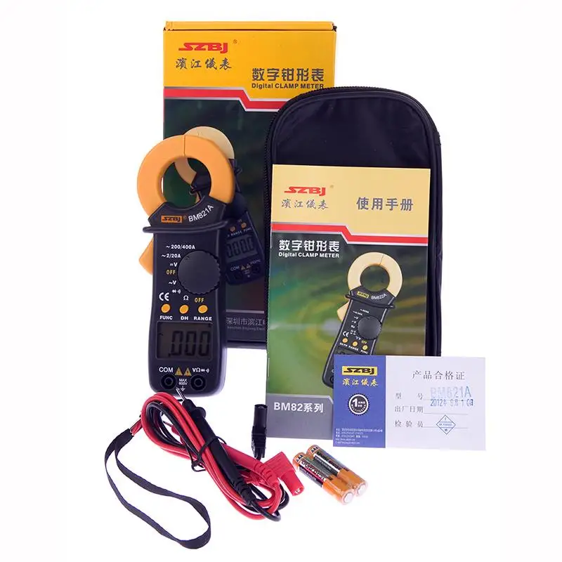 SZBJ BM821A/BM822A/BM823A Тип кармана клещи переменного тока цифровой зажим тип мультиметр