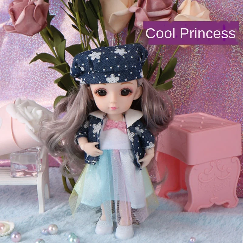 Подвижные шарнирные куклы 16 см игрушки 3D кукла с большими глазами и длинными