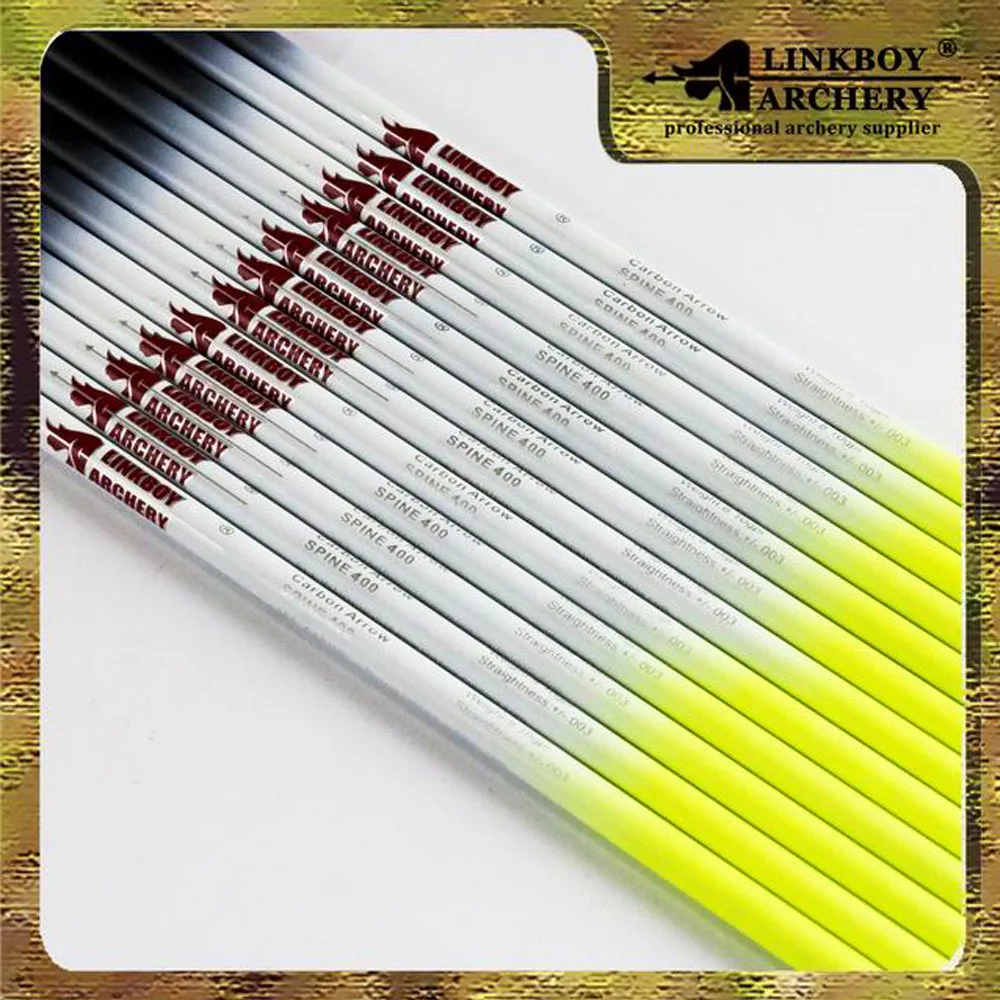 Linkboy Archery Pure Carbon Arrow ID6.2mm Shaft Spine300-800 for Traditional Compound Bows Hunting Accessories and Arrows | Спорт и