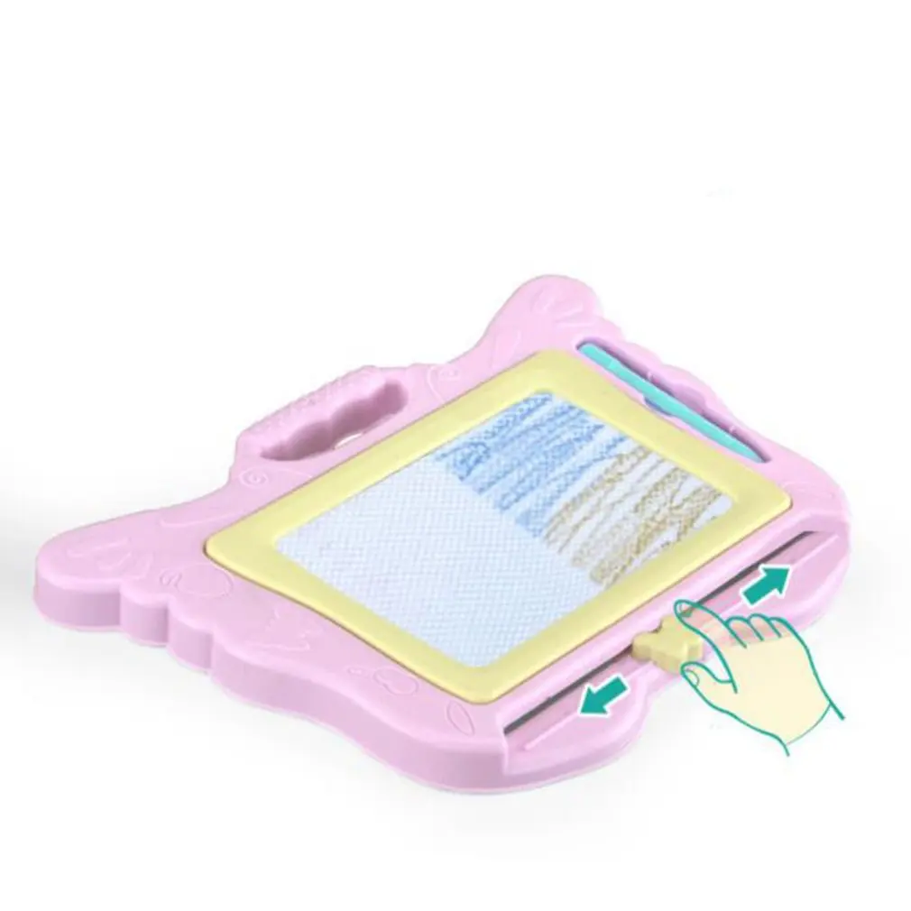 Магнитная доска для рисования цветная с 3 штампами и ручкой маленьких мальчиков