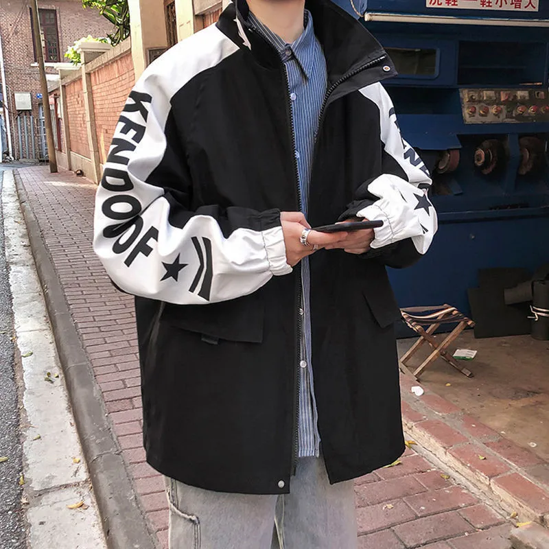 

Zipper Hoodie Sweatshirt Funny Casual Harajuku Jacket Loose Pullover Autumn Patchwork Tops Streetwear Cool Oversized Hoodies