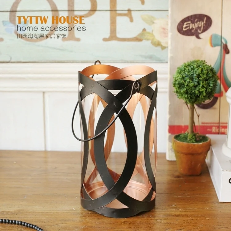 Простой черный Настольный подсвечник роскошный романтический минималистичный в