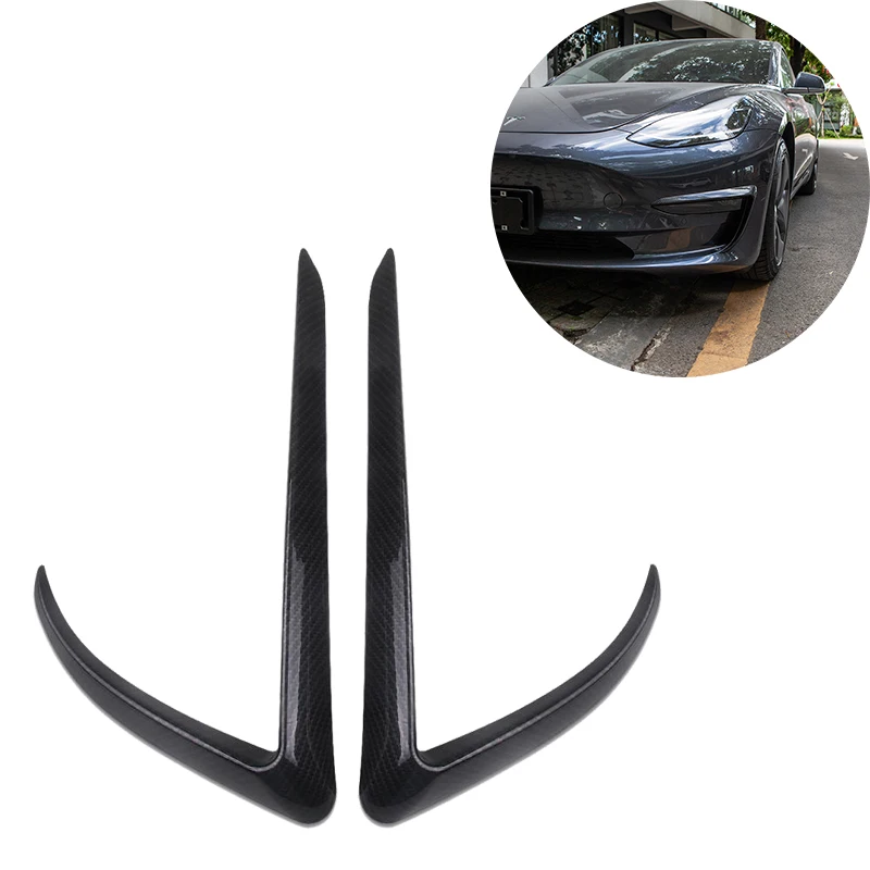 

Front Blade Trim Fog Light Eyebrow Cover For Tesla Model 3 Modified Decoration Accessories ABS Car Accessories Model3 2020
