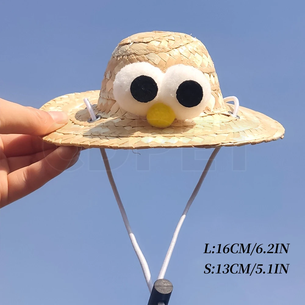 

Hot Sale Funny Summer Pet Hat Pets Headdress Straw Hat Cat Dog Decoration Bamboo Dragonfly Birthday Hats Pet Supplies Accessory