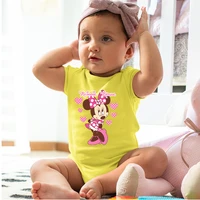 summer newborn jumpsuit kawaii baby clothes ropa de bebe disney anime minnie mouse print color fashion toddler girl romper