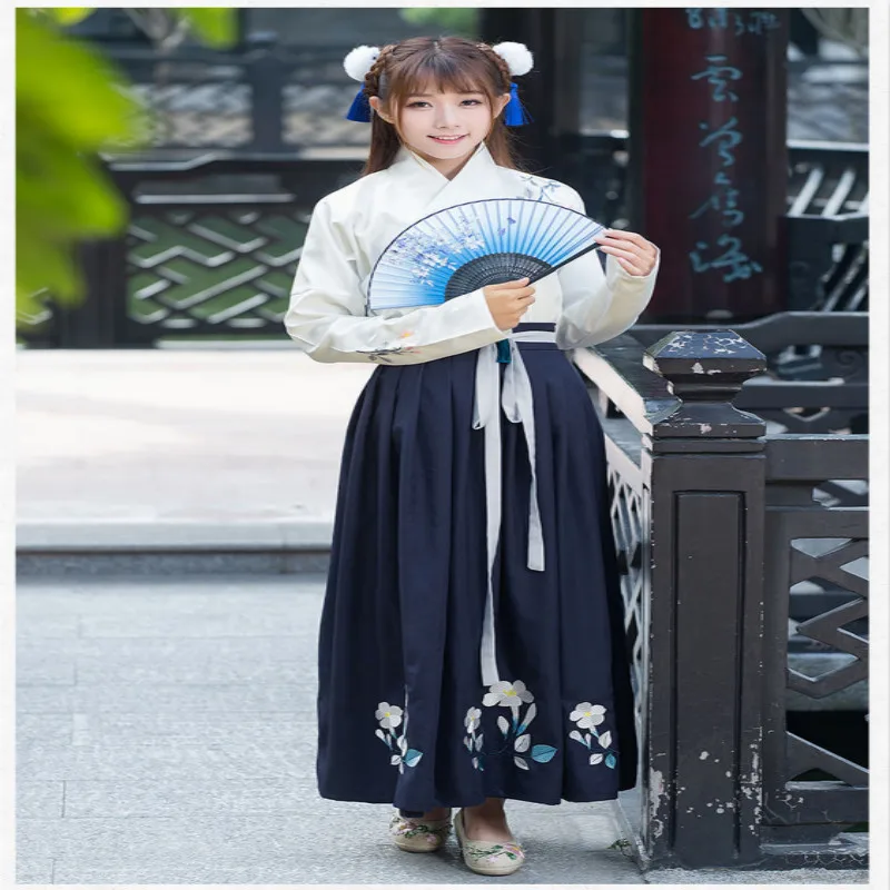 Hanfu платье ханбок Тан Китайская древняя традиционная ханьфу для женщин Fusion