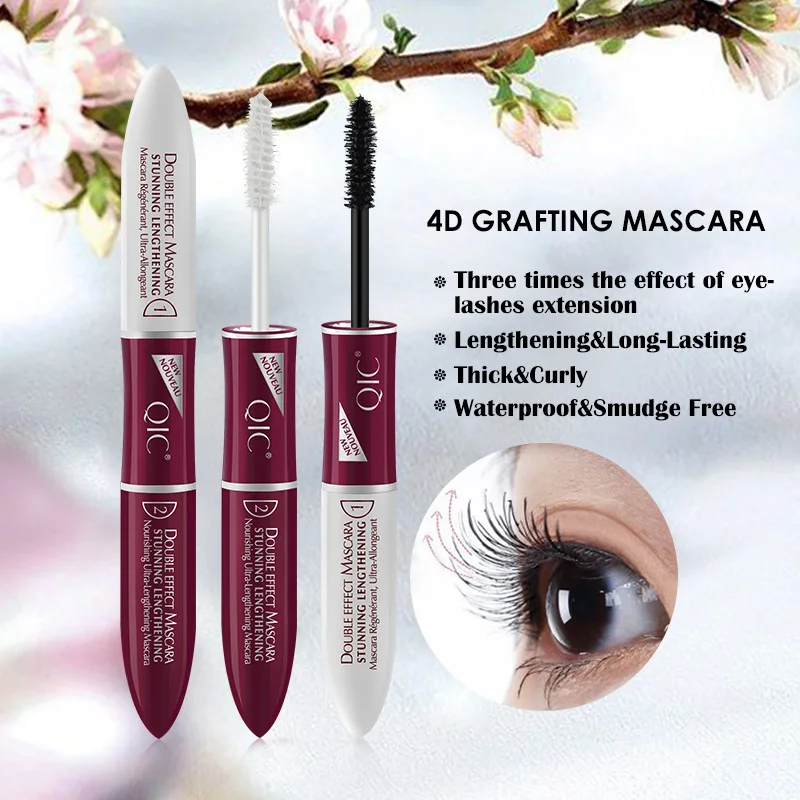 

2 в 1, Водостойкая тушь для ресниц с эффектом удлинения и завивки