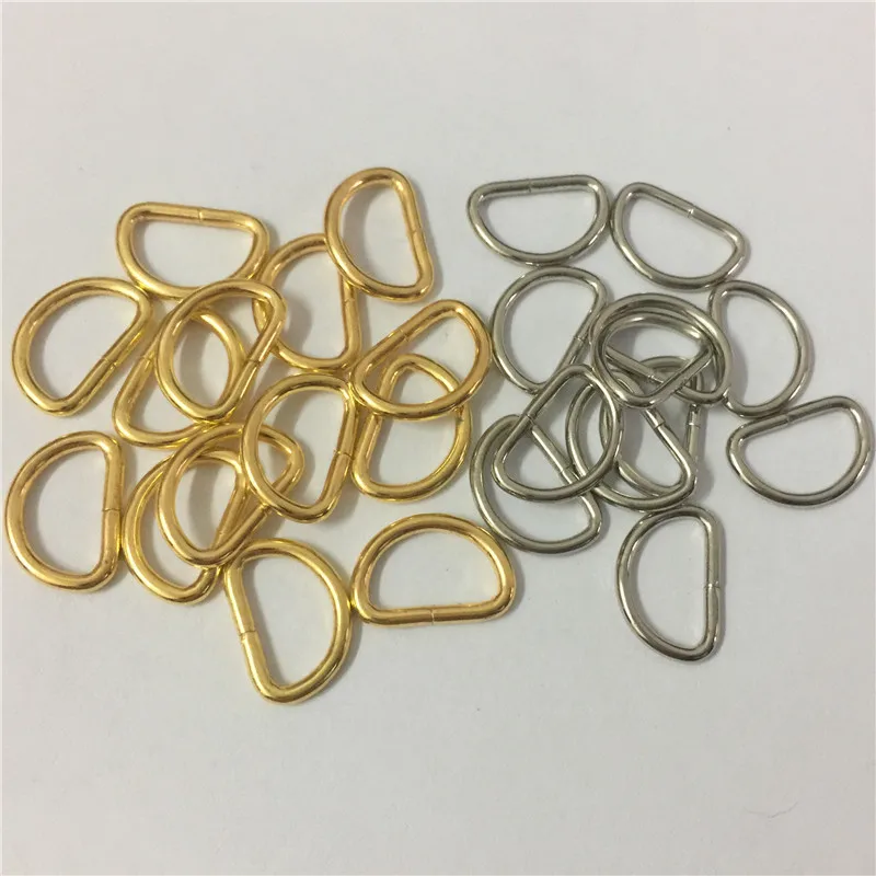 100 шт./лот металлические Золотые/серебряные/античная бронза d кольца пряжки