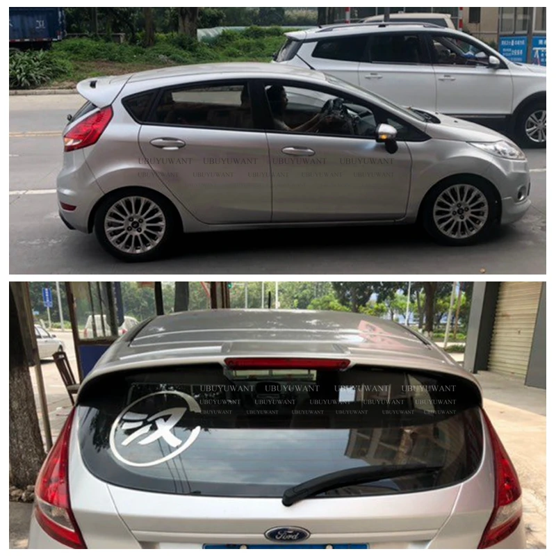Спойлер для Ford Fiesta 2009 2010 2011 2012 2013 Высокое качество ABS Материал задний спойлер