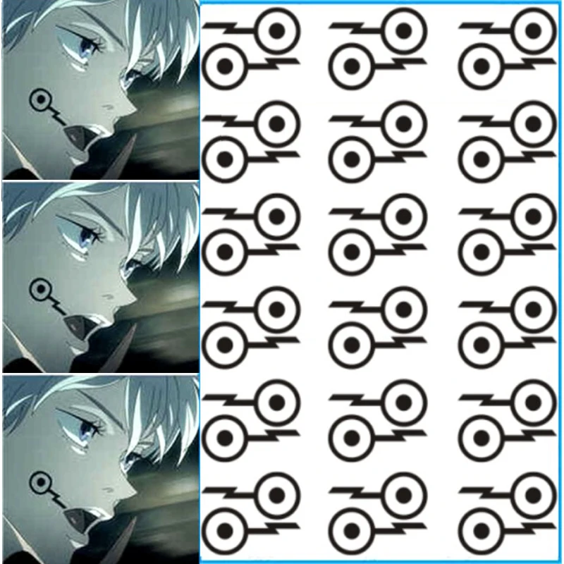 Jujutsu Kaisen Стикеры Косплей Проп Аниме Аксессуары Рёмен Сукуна Инумаки Тоге Водонепроницаемый Татуировка