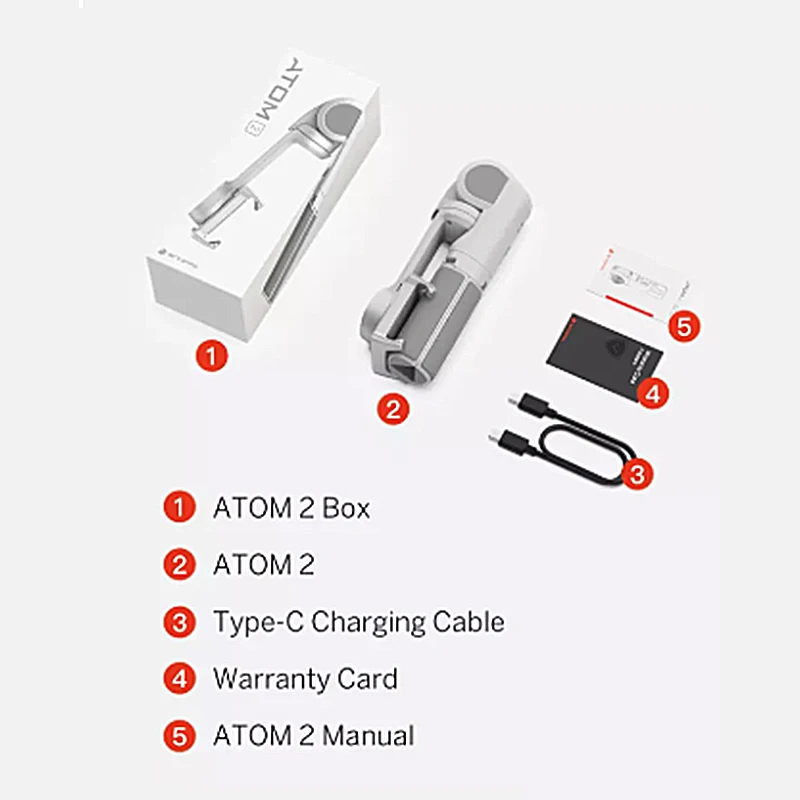 Snoppa atom 2 3-осевой ручной карданный складной карманный стабилизатор для Gopro hero 7 iPhone