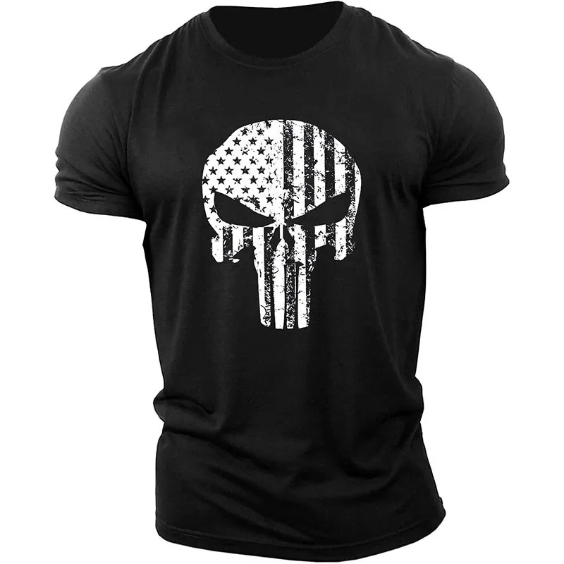 

New 2021 Men's 3D Skull Print T-Shirt, Casual Sports T-Shirt, Short-sleeved T-Shirt, Summer T-Shirt for men