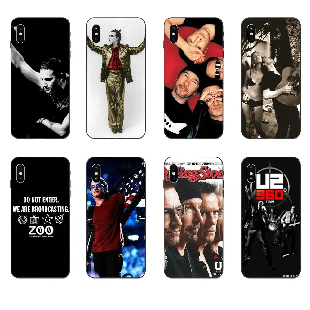 Аксессуары из ТПУ чехлы Bono U2 для Apple iPhone 4 4S 5 5S SE 6 6S 7 8 11 Plus X XS Max XR Pro