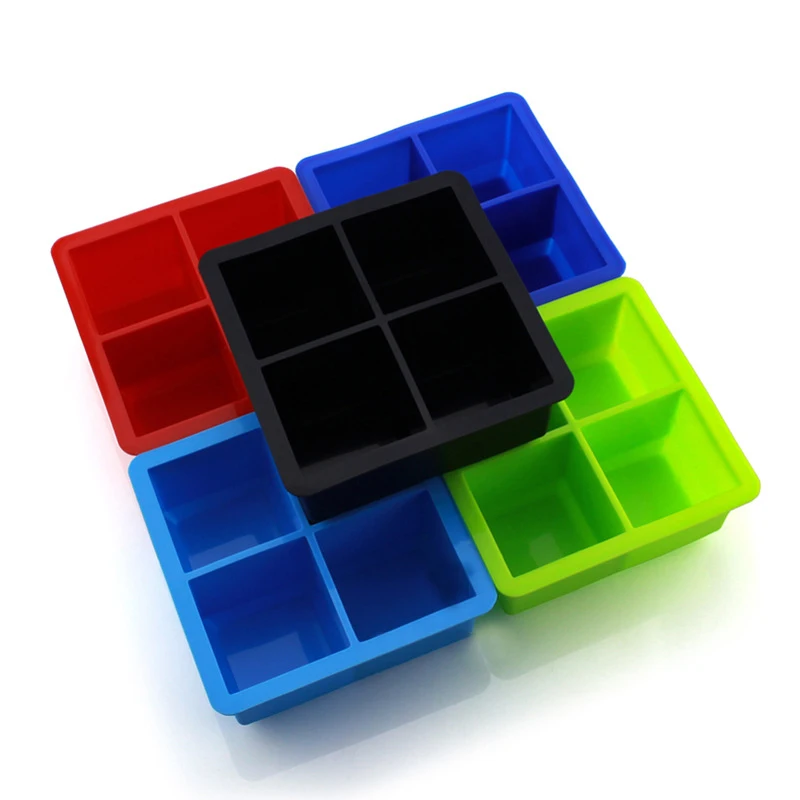 Силиконовая форма для льда 4 ячейки мыла | Дом и сад