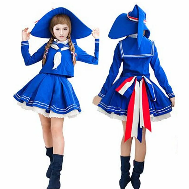2019 аниме Wadanohara и большой синий морской костюм моряка одежда костюмы для косплея