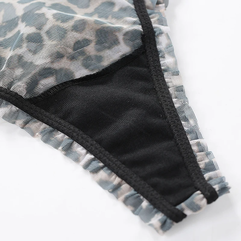 Горячая Распродажа сексуальные женские хлопковые стринги с леопардовым принтом