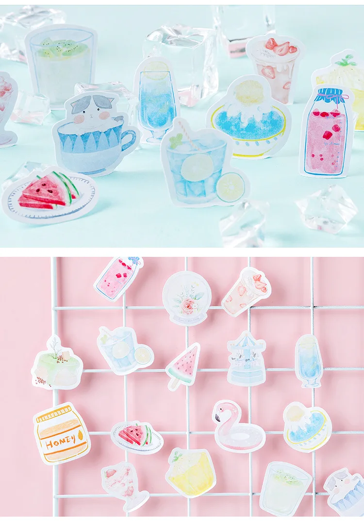 46 шт./пакет Девушка любимый мороженое Kawaii Липкие заметки бумажная наклейка записная книжка коврик офисные школьные принадлежности канцелярские принадлежности