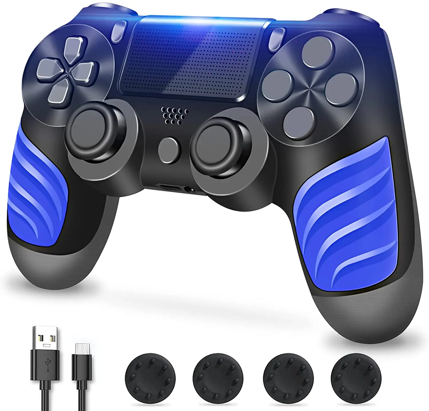 

Беспроводной контроллер PS4, контроллер PS4, беспроводной игровой контроллер Shineled, джойстик, геймпад для PS4 (черный)