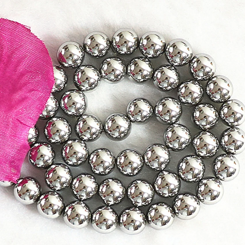 Подвески серебристого цвета гематит железная руда камень 4 мм 6 8 10 12 круглые