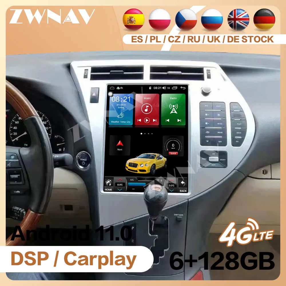 

Автомобильный GPS-навигатор для Lexus RX, Android 11,0, экран Carplay, мультимедийный видеоплеер, радиоприемник, аудио, стерео, головное устройство