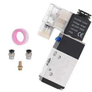 Электромагнитный пневматический клапан 3V210-08, 3-ходовой 2-позиционный воздушный регулирующий клапан постоянного тока 24 В переменного тока 110 В переменного тока 220 В